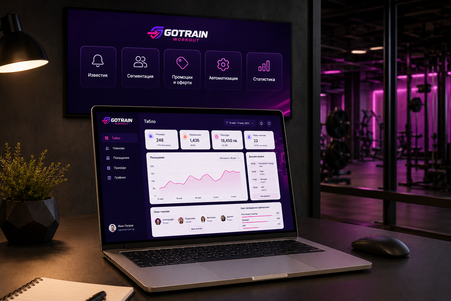 GoTrain web dashboard
